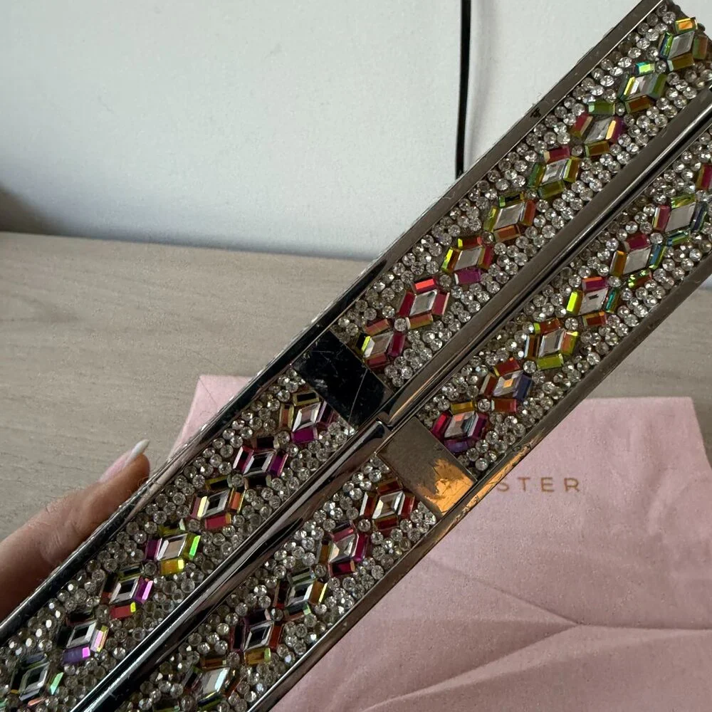 Sophia Webster Clara Clutch Box Bag Crystal Embellished - Picture 12 of 14